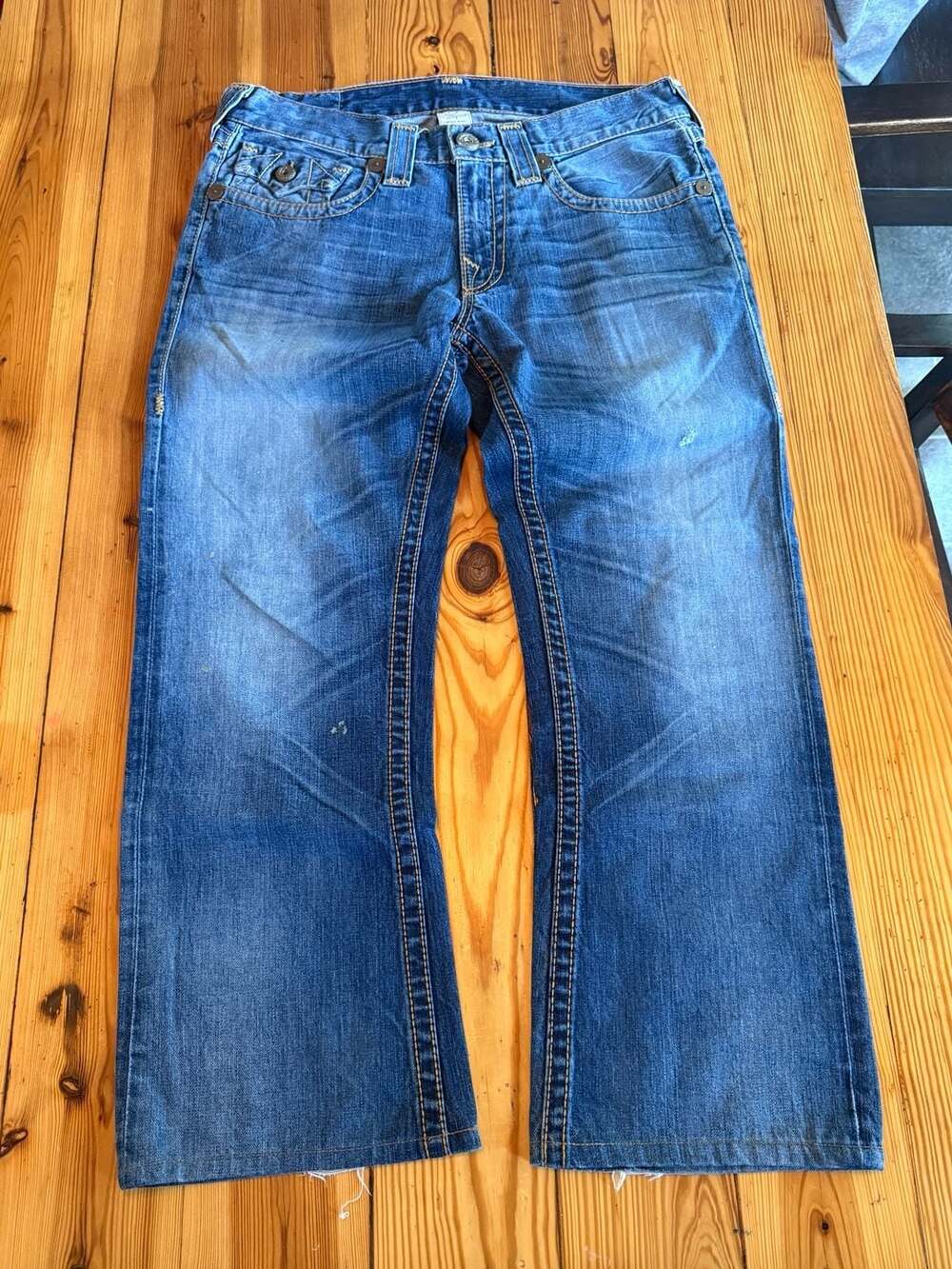 True Religion Billy Big T Jeans Size 34 Blue Cotton Made in USA